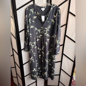 Pure Jill Printed Knit Midi Dress